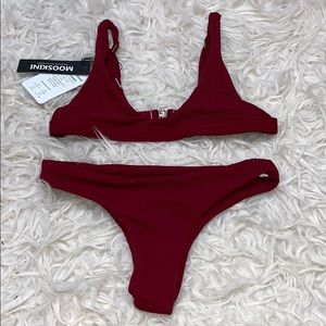 Mooskini Women’s Str..bikini set (S Red)